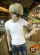 Mùa thu 2018 mới stylist tóc nam ngắn tay áo thun đáy quần Slim mỏng nửa tay áo mùa hè quần áo nam Q