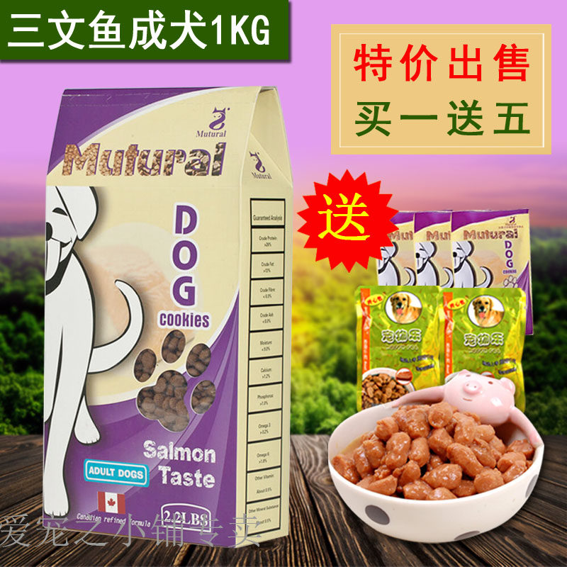 Canadian Wonderful Natural Grain Dog Food Salmon Adult Dog Dog Food Great Small Dog Universal Grain 1KG