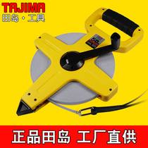 Tajima insert floor ruler nylon cladding ruler with soft tape 30 m 50 m HSP-30 50N waterproof and anti-rust steel tape measure