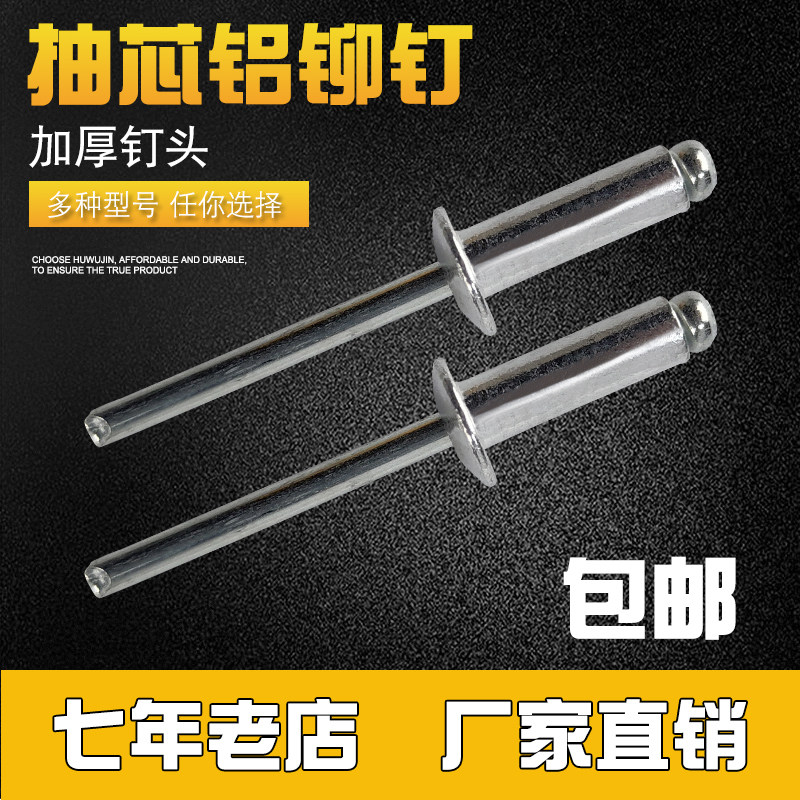 Pumping Core Aluminum Rivets 3 4 5x8 9 10 11 11 16 16 Aluminum mortise Ricker Rivet Gun Manual Nail Round Head
