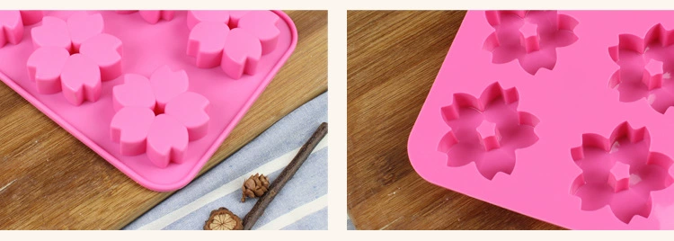 DIY handmade xà phòng khuôn anh đào silicone hương liệu khuôn silicone bánh hoa khuôn nhiệt độ cao silicone khuôn nướng
