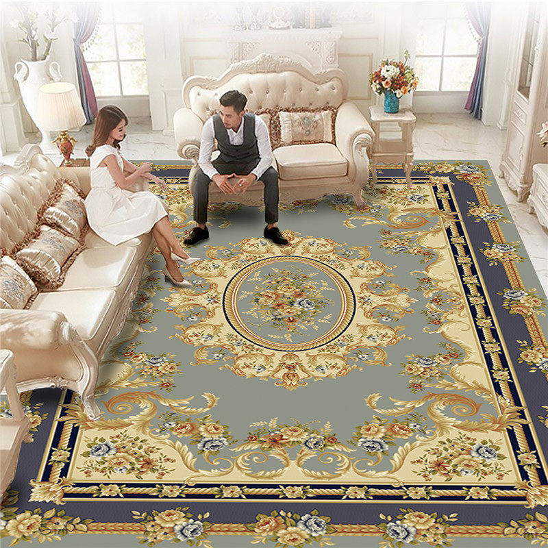 European-style carpet living room ins American-style light luxury sofa coffee table blanket simple modern bedroom home bedside blanket full