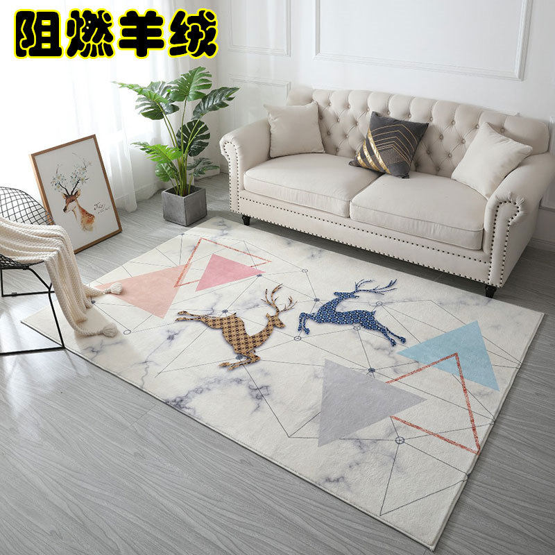 Flame retardant wool carpet living room stitching net red with the same style bedroom full shop room full shop pure wool large area customization