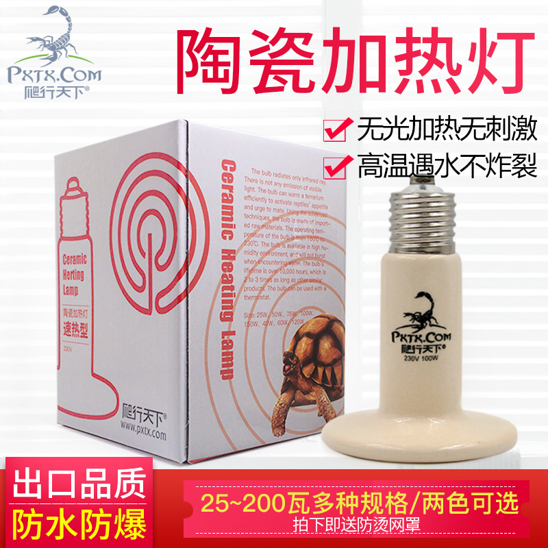 Crawling world crawling pet ceramic heating lamp reptile heating lamp ceramic heating lamp turtle heating crawling pet heating lamp