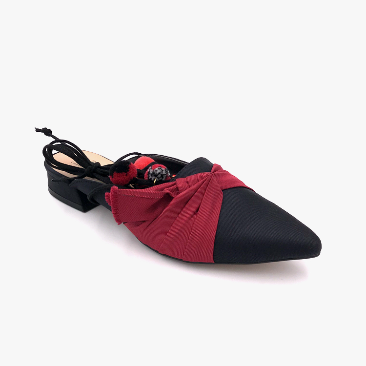 Mùa xuân và mùa hè 2019 mới nơ màu sắc phù hợp với baotou sandal đế bằng của phụ nữ - Sandal dép cao gót
