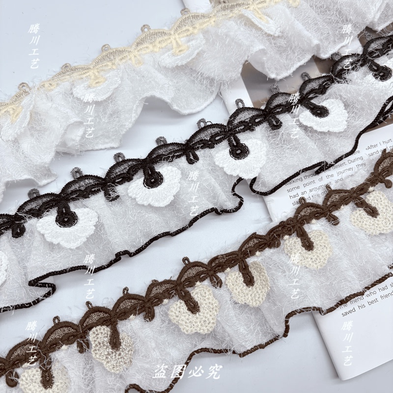 Curtain Lace Trim, French Lace, Lace Trim with Woolen Yarn Base, Curtain Side Trim, French Gentle Style, Width Approximately 6cm