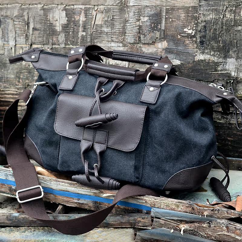 Men Skew Satchel Canvas Single Shoulder Bag 2021 New Fashion Casual Large Capacity Working Site Postman Bag