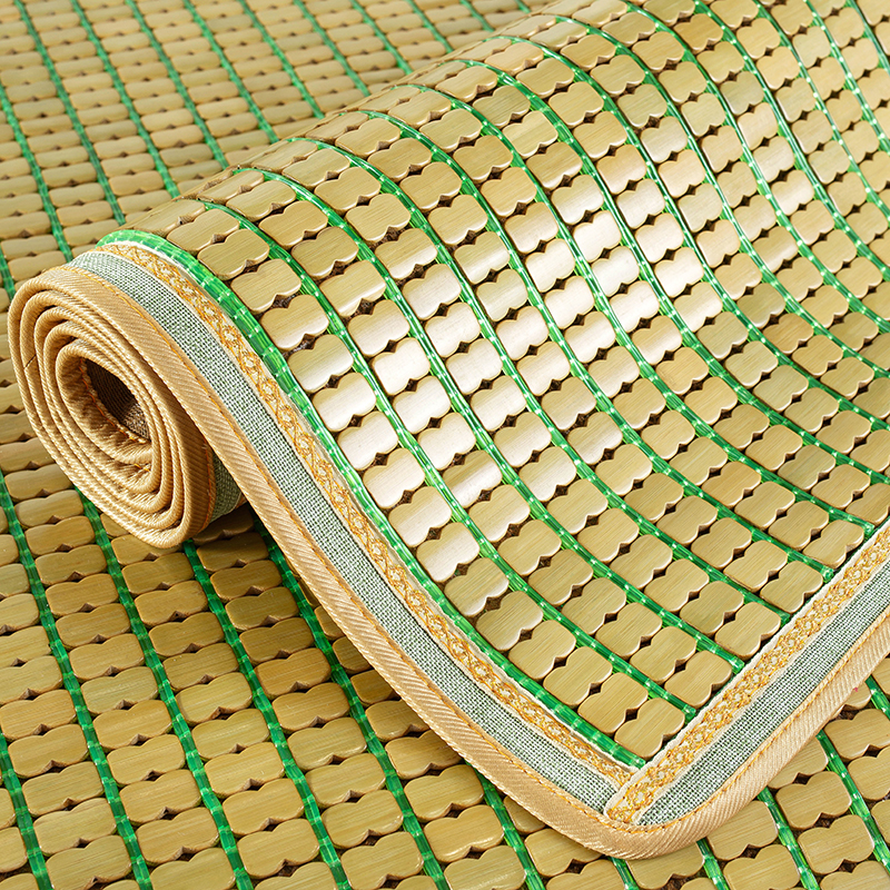 Green Green Mahjong Bamboo Mat Bamboo Block Carbonated Bamboo Mat Mat mat 1 8m Bed Granules Single Double Mat 1 5 m 2 m