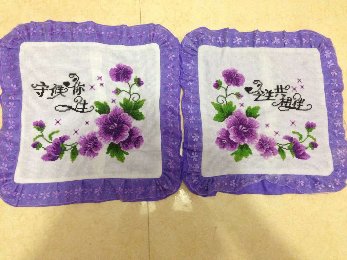 Cross stitch gối mới in vài phim hoạt hình Daquan đệm một cặp phim hoạt hình dễ thương anime