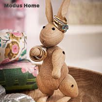 Stock Denmark Kay Bojesen Denmark Wooden Rabbit Ornament Toy 39203 Authorized