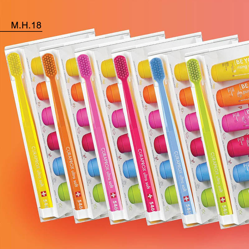 Swiss import Curaprox correo's rainbow toothbrush toothpaste suit net red light tooth damage breath fresh