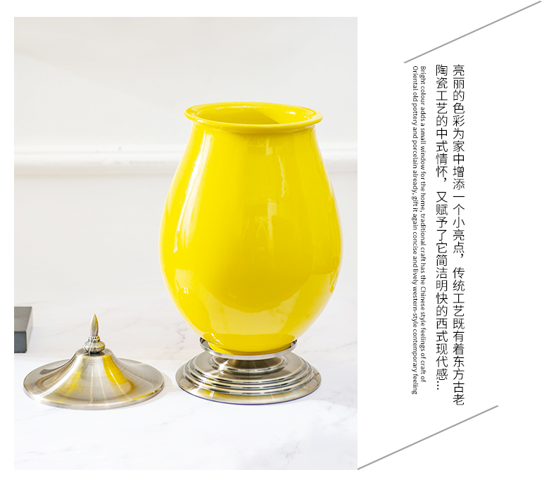 Light European - style key-2 luxury furnishing articles ceramic vase American living room TV cabinet wine show porch decoration flower arranging flowers