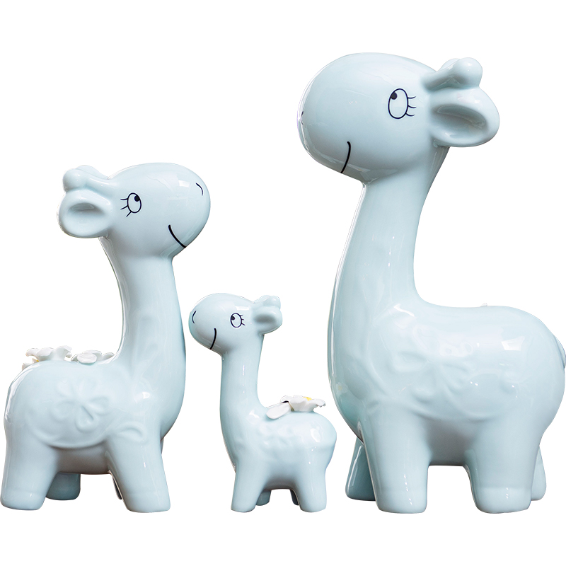 European creative ceramic three deer in furnishing articles contracted household decorates porch decorate TV ark, wedding gift decoration