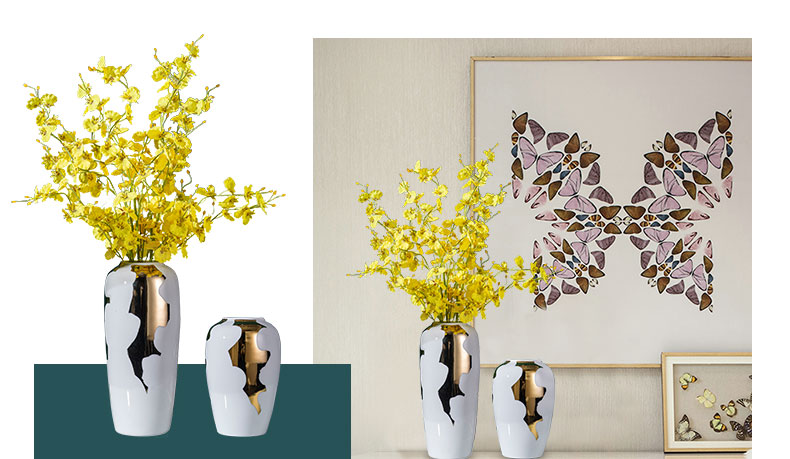 New Chinese style ceramic vase sitting room light key-2 luxury home furnishing articles furnishing articles example room decorative dried flowers, flower arranging flower decoration