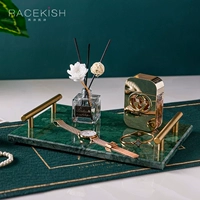 Nordic Light Luxury Square Tray Гостиная комната для ванной комнаты косметики ювелирные изделия и ручка с ручкой мраморной коллекционной диск