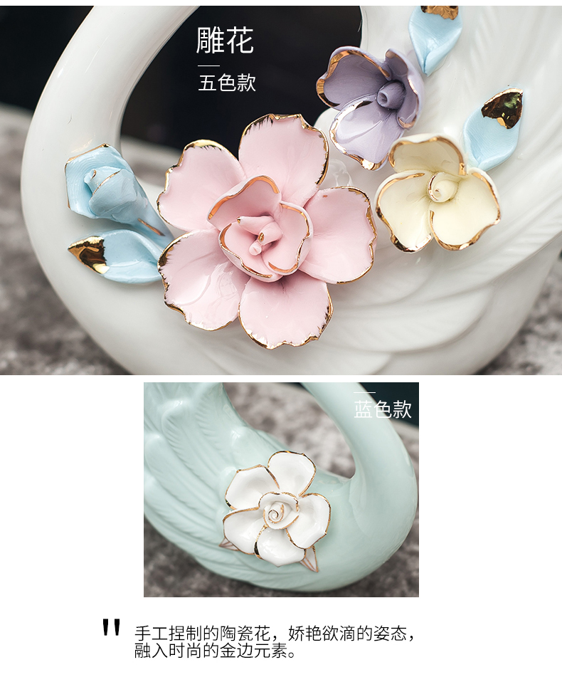 European style wedding gift ideas ceramic swan furnishing articles household act the role ofing is tasted, the sitting room porch ark, decoration decoration