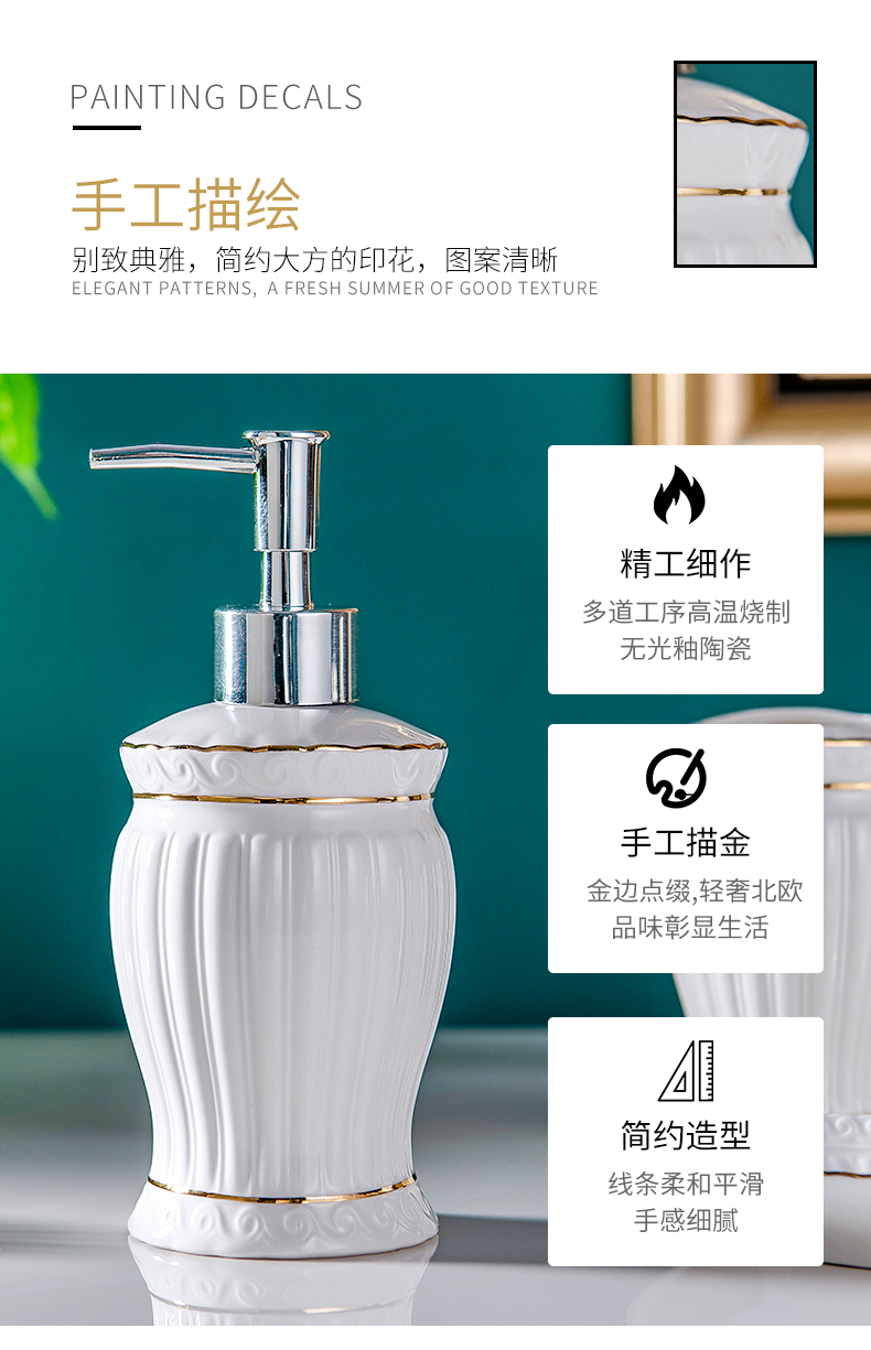 Ceramic sanitary ware has covered five times for wash gargle suit creative household toilet toothbrush cup mouthwash bathroom articles for use