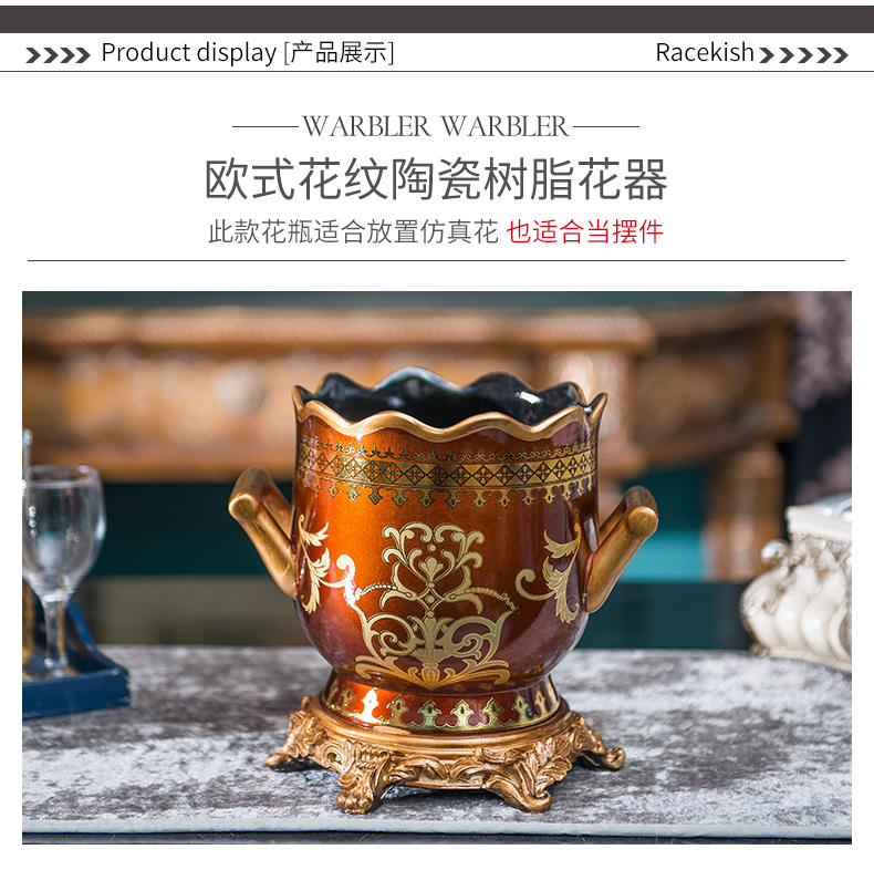 European court ceramic vase study classical furnishing articles American creative the sitting room porch dried flower flower vase