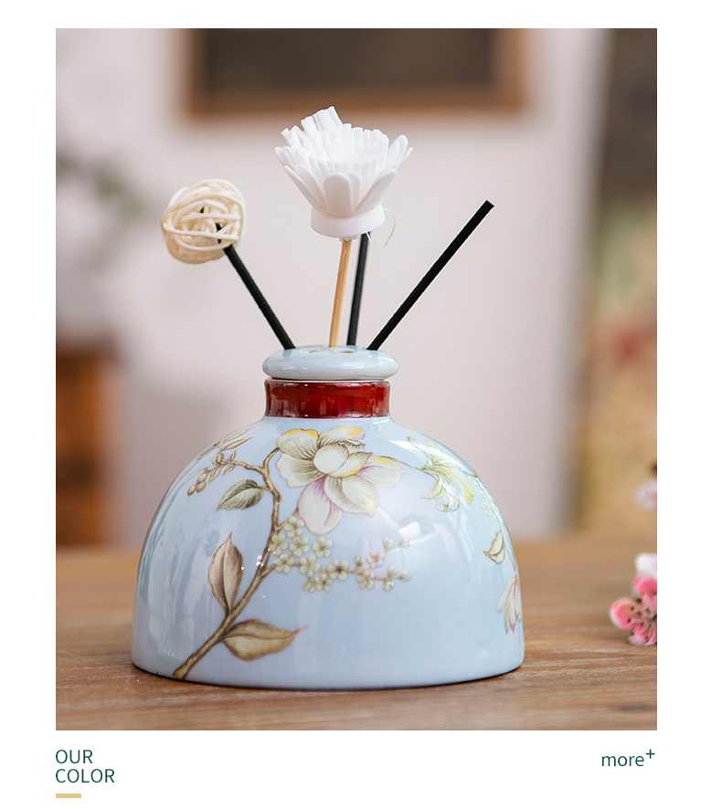 Ceramic aromatherapy furnishing articles without fire sweet atmosphere oil air freshener indoor room durable incense toilet deodorant