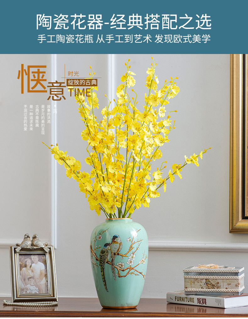 American simple ceramic vase furnishing articles sitting room new flower arranging flower implement whole household decorative dried flowers floral arrangements