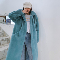 Fur coat women 2020 winter thick loose hooded long wool plush imitation mink plush coat mink coat