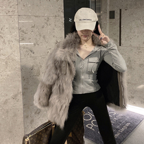 Fur coat women 2020 new imitation fox fur fur fur integrated locomotive suit long plush coat winter