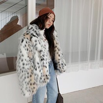 2020 imitation fox fur fur coat women short temperament suit collar artificial plush BAO WEN plush coat