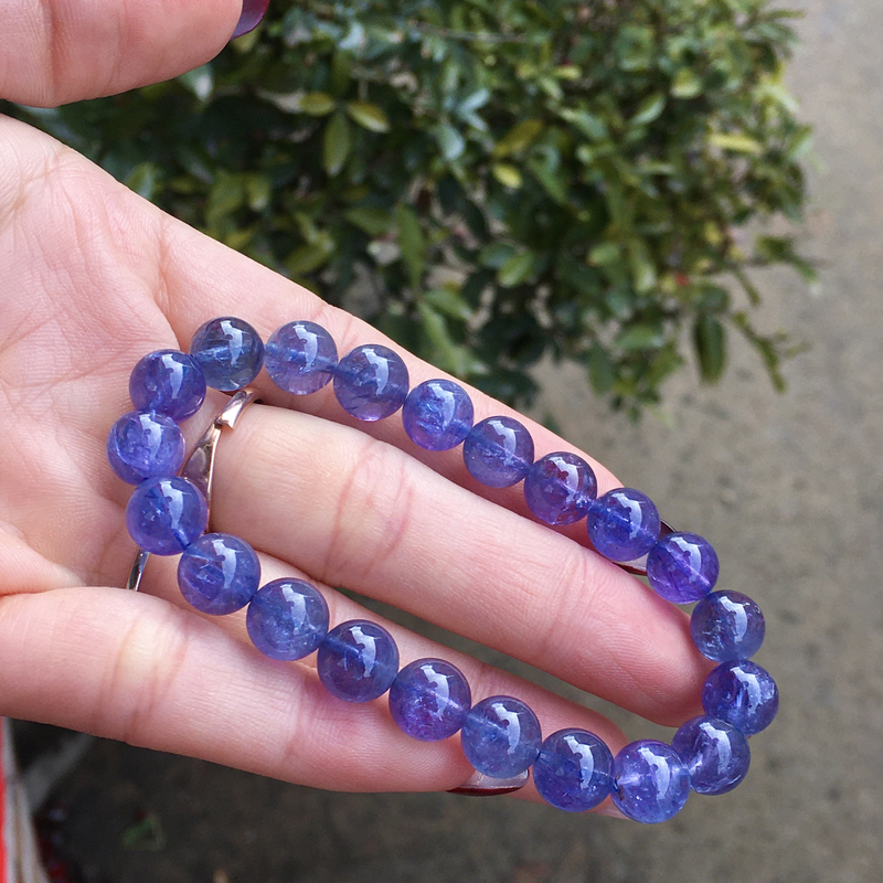 Natural Tanzanite Bracelet "Tanzanite" Two-Tone Tanzanite Is Elegant and Charming, with Rich Colors and Ice-Like Transparency Natural Tanzanite Bracelet "Tanzanite" Two-Tone Tanzanite Is Elegant and Charming, with Rich Colors and Ice-Like Transparency