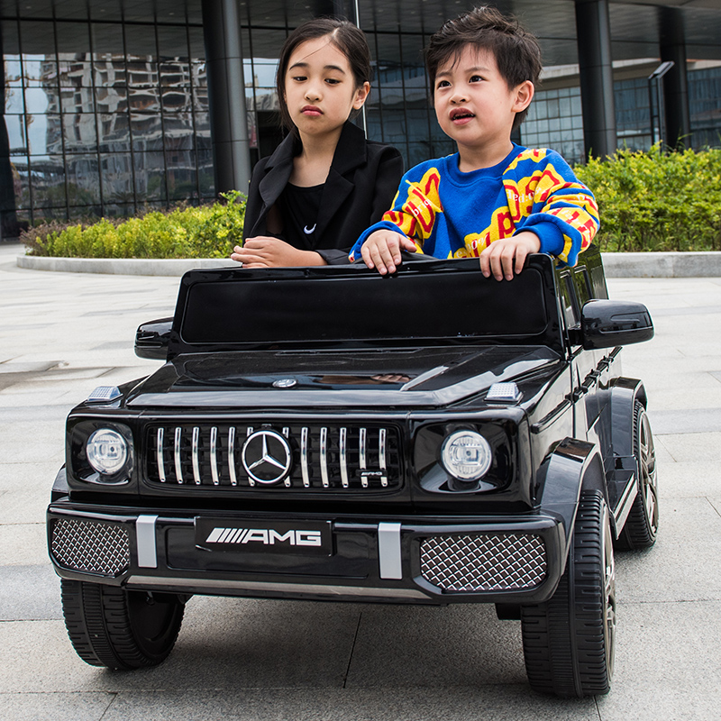 Two-seat Mercedes-Benz big G stroller Children's electric car four-wheeled remote control car can sit 4-wheeled off-road baby toy car
