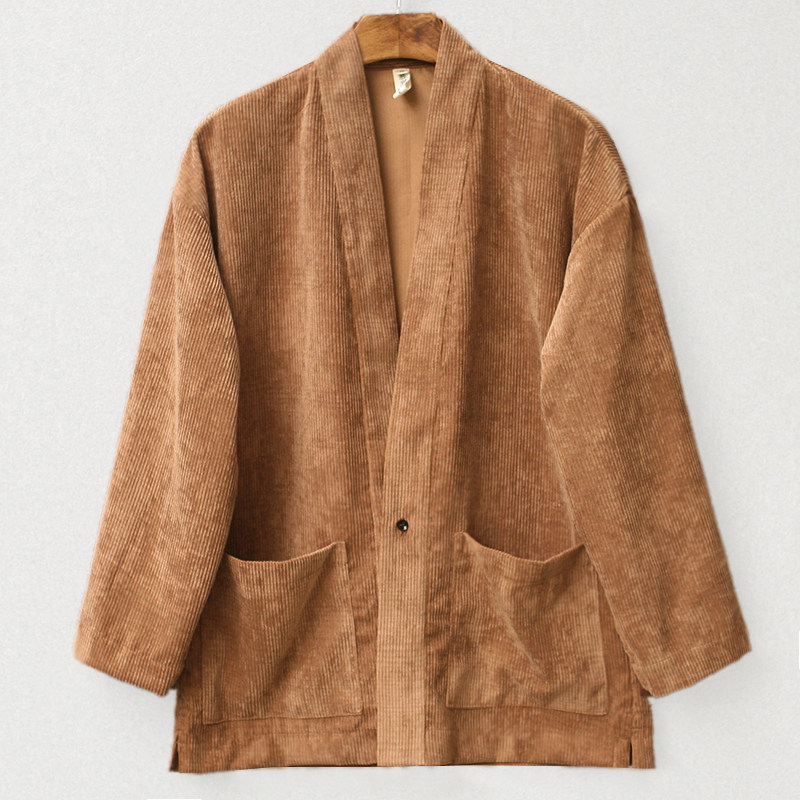 Spring new Han suit Improved style Jacket Foreign Coat Chinese Retro Trend Men's Coat Day Train Gown Tea Suit