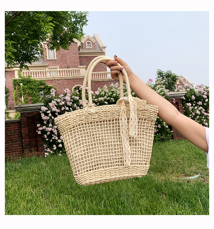 Fashion Hollow Straw Woven Single Shoulder Large Capacity Bag display picture 6