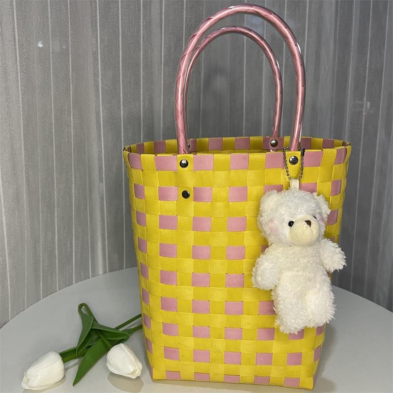 Hand Gift Crafts Vegetable Basket Bag Summer Handmade Woven Bag display picture 3