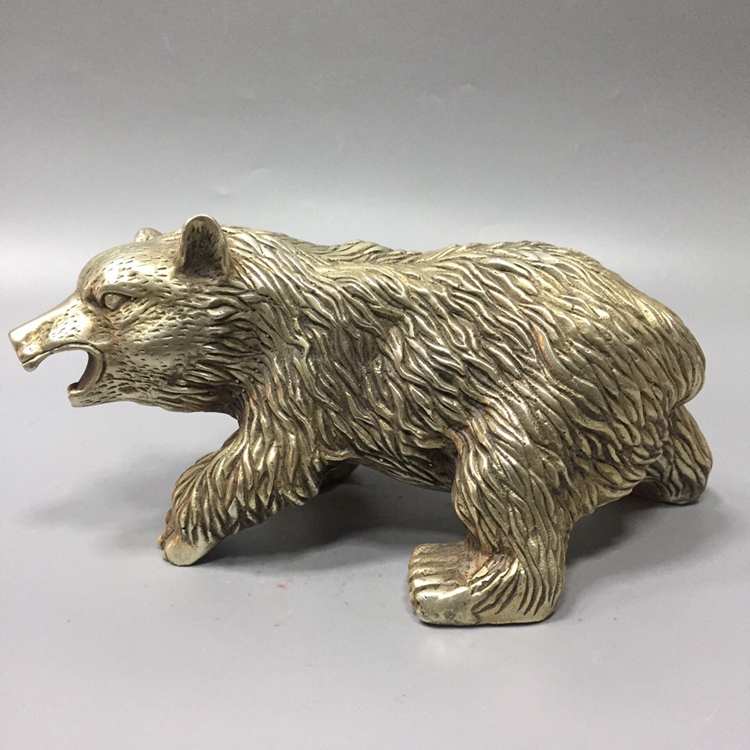 Copper Pure copper Polar bear Copper bear dominate the world to increase the power of home decoration crafts decoration
