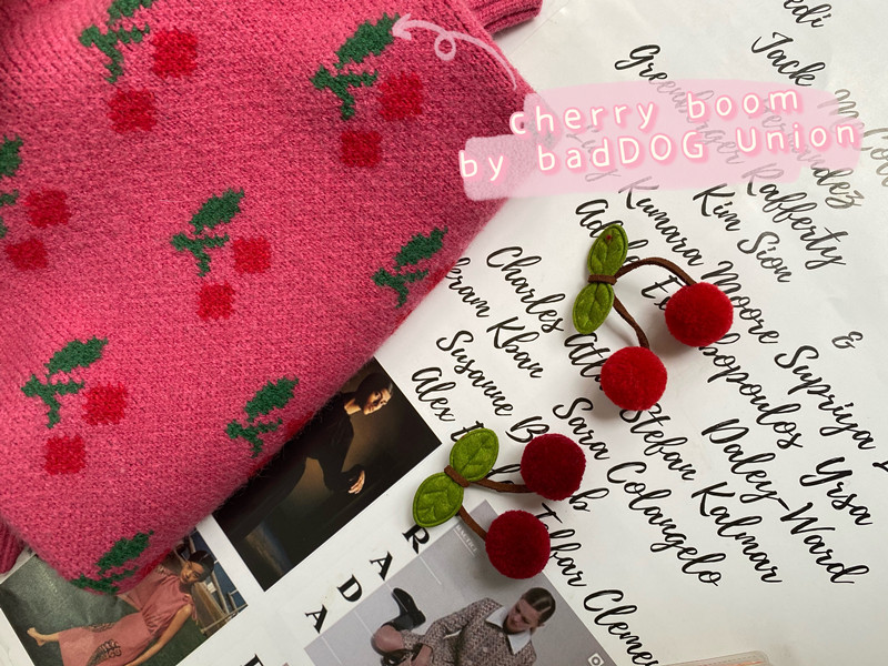 Pet cute autumn and winter warm sweater Teddy Bichon Schnauzer Shiba Inu dog cat new cherry sweater