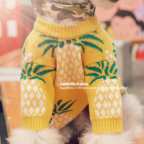Pets Autumn Winter Tides Pineapple Sweater Teddy Bibi Bear Snownery Dogfight Warm Sweatshirt Dogs Kitty Clothes