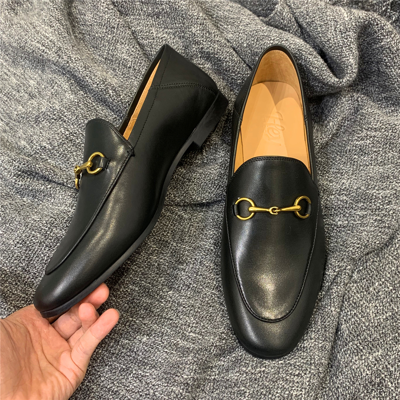 Super Soft~2026 New Style Horsebit Loafers for Women, Genuine Leather British Style Slip-On Flat Mules