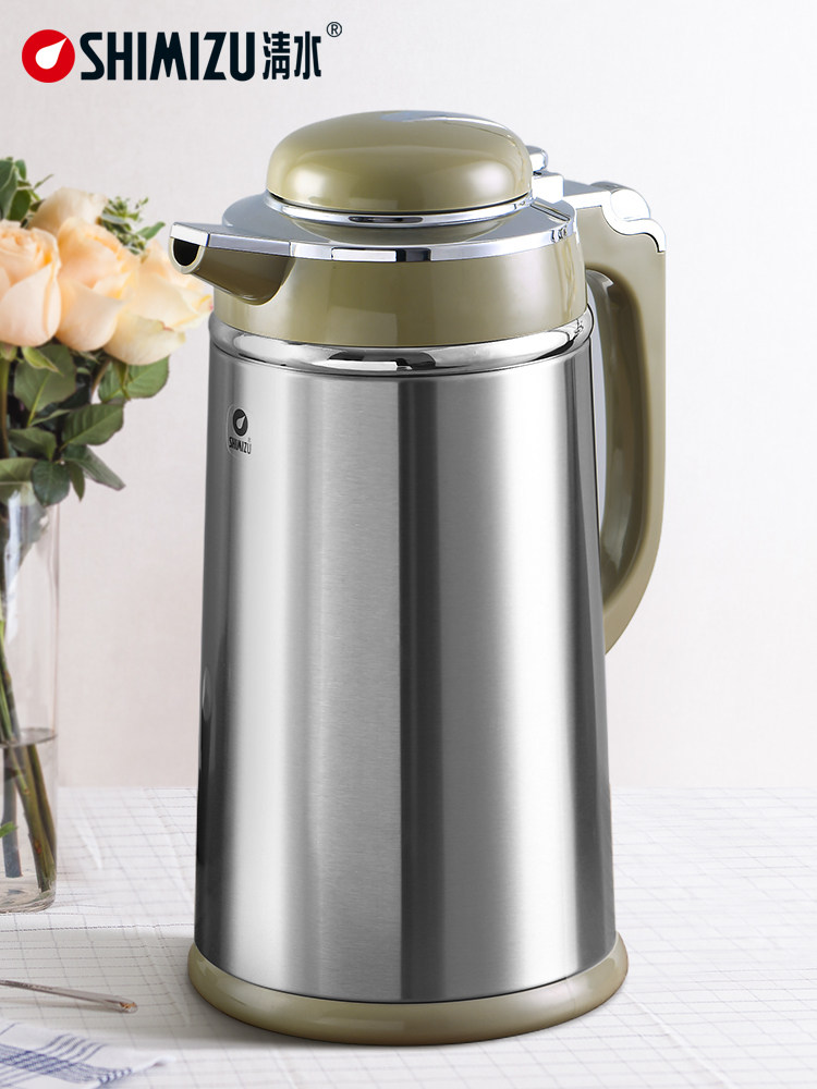 Clear water heat preservation kettle household glass liner thermos bottle thermos office kettle tea bottle stainless steel small thermos bottle