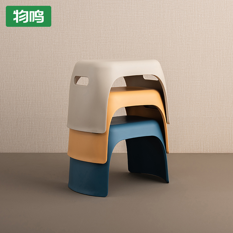 Tinnitus small stool short stool Domestic tea table Nordic plastic children's stool glue stool Dining Room Bathroom thickened Anti-slip bench