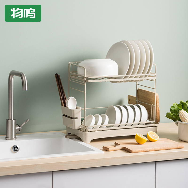 Tinnitus bowls chopstick containing layer frame Kitchen Bowl Rack Drain Shelf Multilayer Chopping Block for home Dish Dishes Shelf