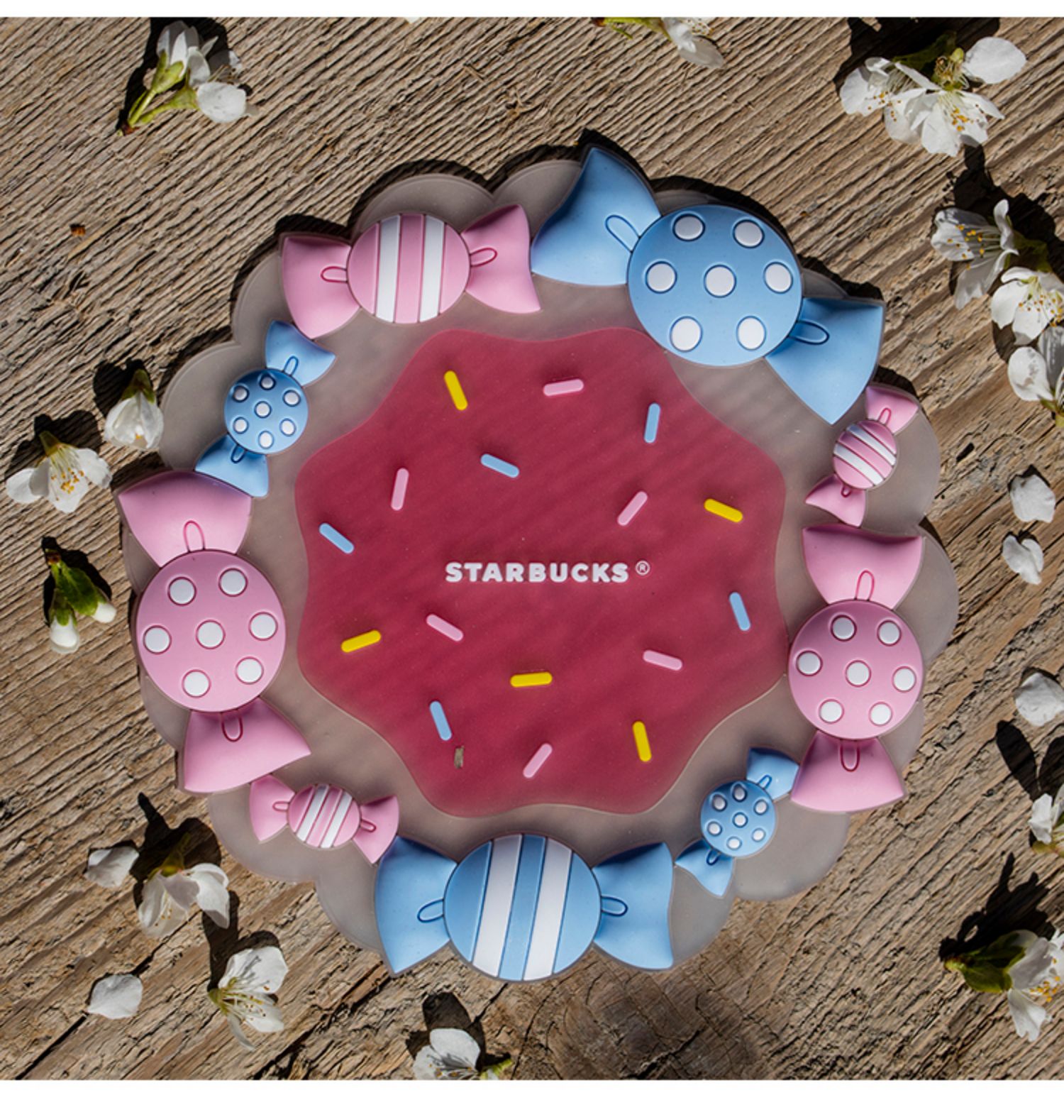 Cherry Blossom Sand Cat Claw Tea Coaster Water Cup Mat Cách nhiệt chống trượt Mark Cup Mat Silicone Glass Bắc Âu - Tách bình nước thể thao