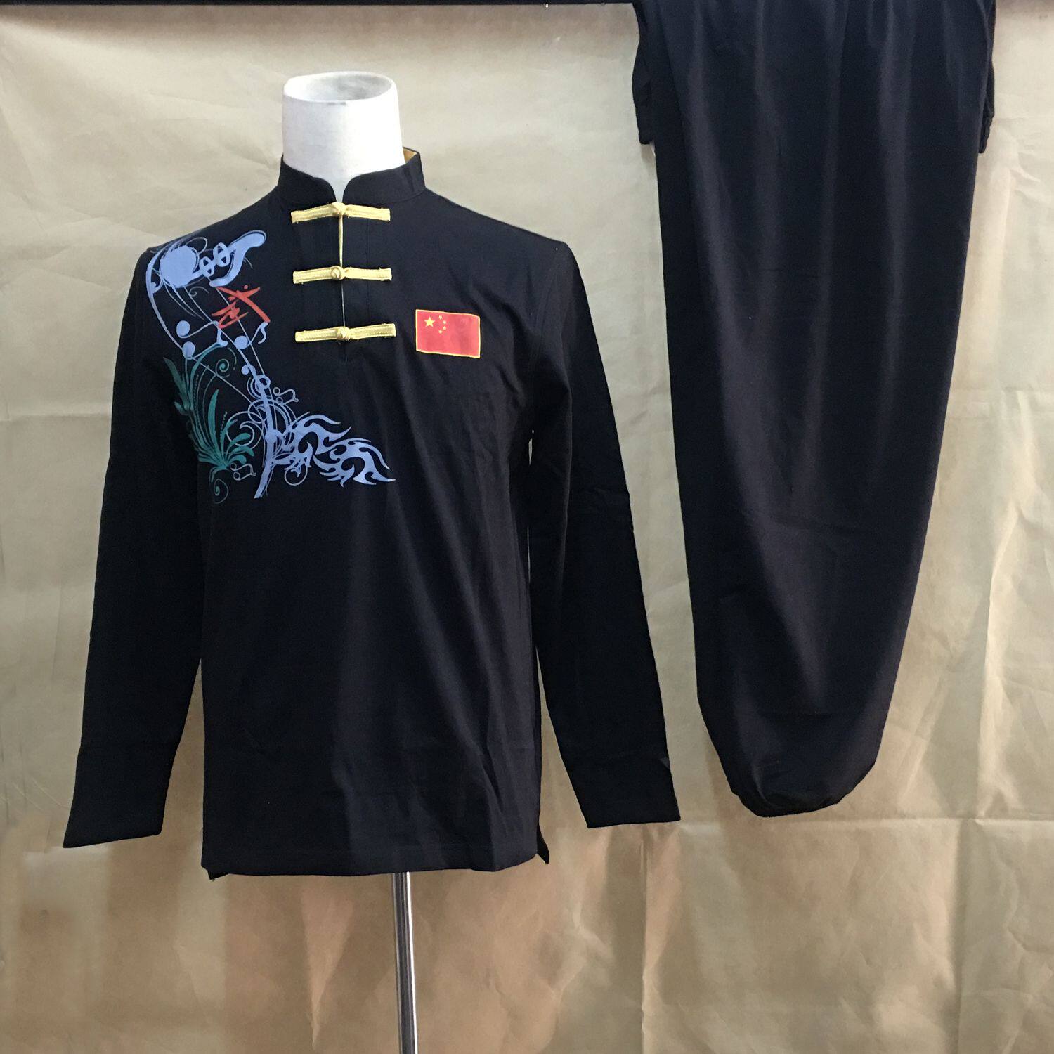 Taiji Clothing Chinese Leader Taiji T-Shirt Martial Arts Cultural Shirt Costume for Men and Women