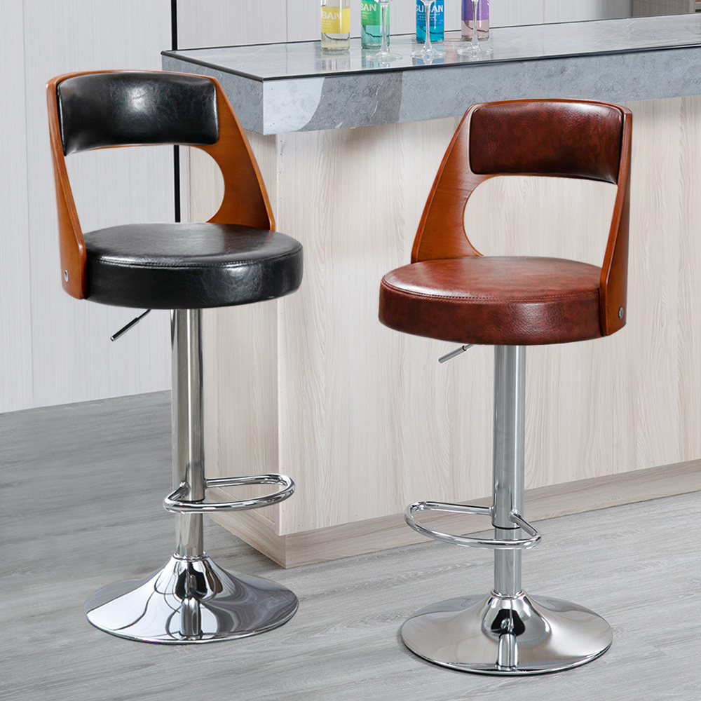 Bar chair bar chair Nordic comfortable home bar stool swivel lift chair solid wood back front chair high stool