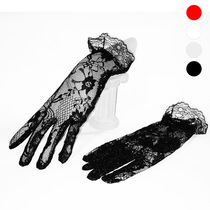 Mary Sue Lolita Lacy Gloves Lolita Short Finger Multicolor Lace Clothing Theme Gloves