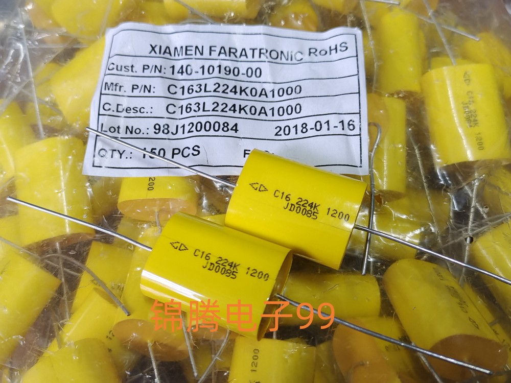 Original packaging Farah C16 series 0 22uf 1200v 220nf 220nf 224k axial mise-less film capacitor-Taobao