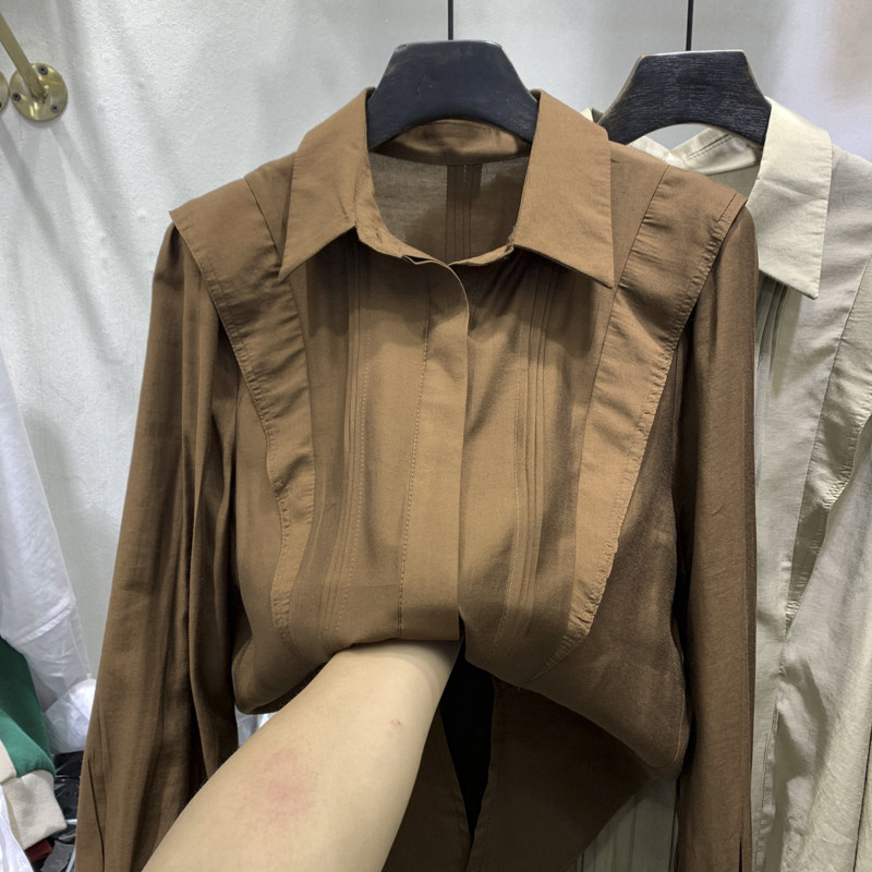 French long sleeved skylight shirt woman in early autumn 2022 new design sensation of small - gay sweater