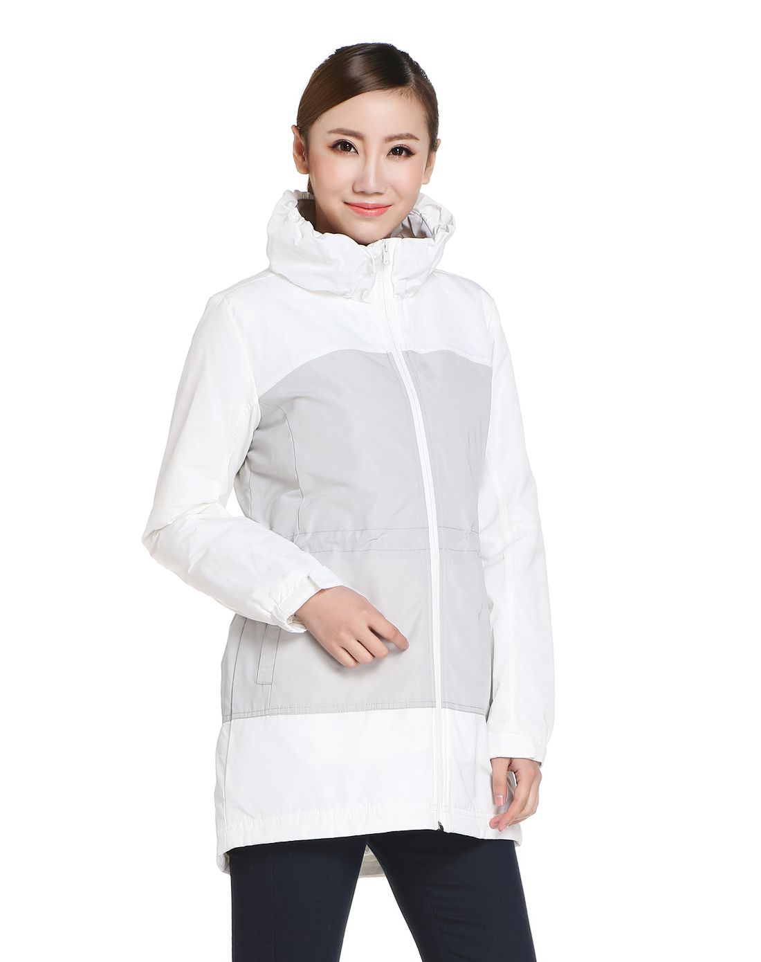 李宁收腰中款棉服女冬季保暖简单大方休闲运动