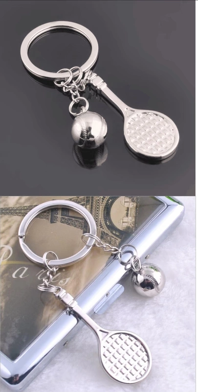 Cửa hàng quần vợt nhỏ móc chìa khóa móc chìa khóa nam vòng tròn mặt dây chuyền người hâm mộ quà tặng thể thao trận đấu quần vợt lưu niệm