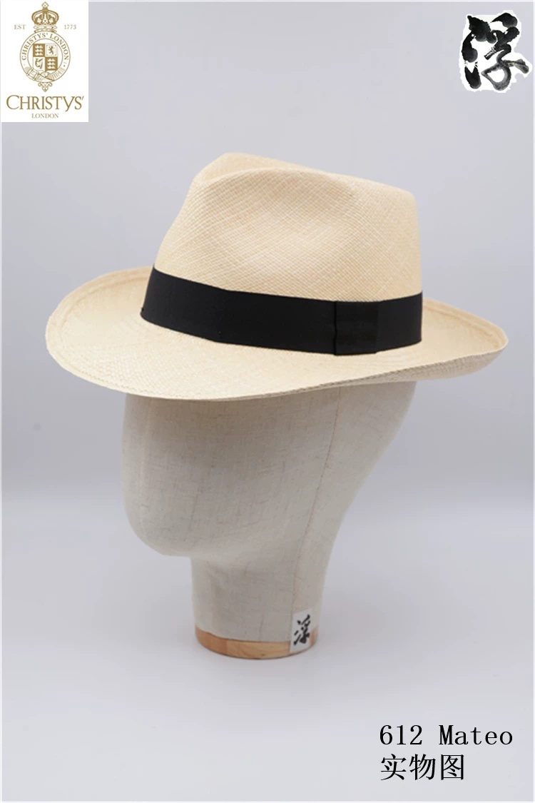 British produced Christys Crustecs Summer Classic Tuquila Panama woven male and female straw hats