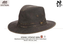 The United States imports Stetson Retro to make old sun protection UPF 50 STASH outdoor explorer hiking caps