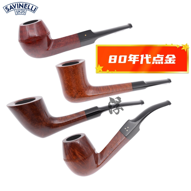 Brand new Italian Schafen Savinelli 80s Old fight point gold stone Nangwood smoke bucket 3mm No filter 